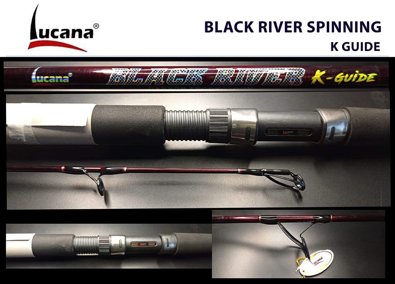 LUCANA BLACK RIVER 10FT SPINNING ROD M.R.P - ₹2,600/- Model No. - 300XHS  Length - 10ft Pieces - 2 Weight - 390gm Casting Weight - 8